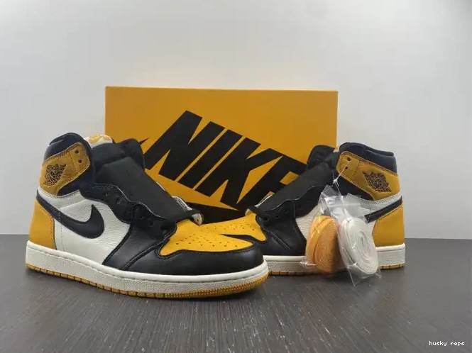 Rep Husky Toe OG Yellow High 555088-711 Air 1 Jordan 0509